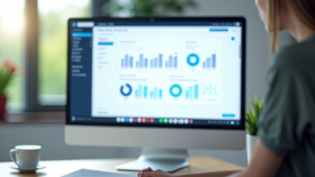 Tableau de bord financier sur écran