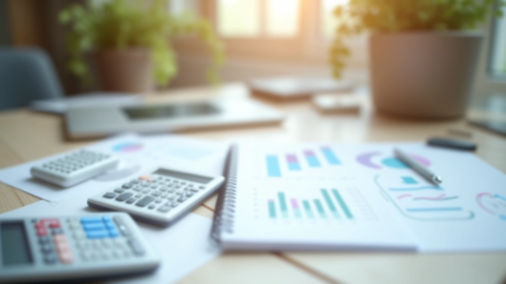 Outils de planification financière sur un bureau