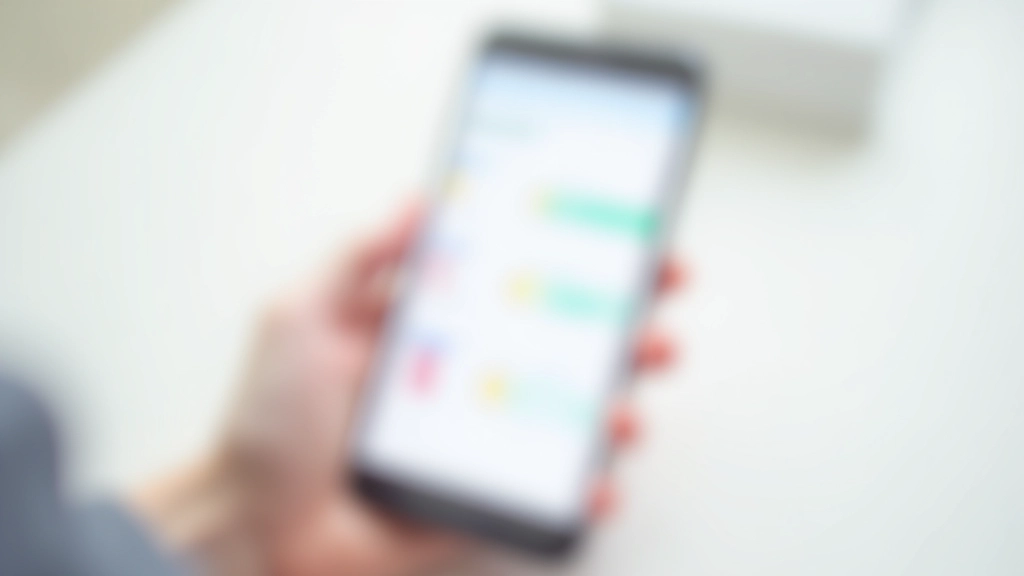 Écran de smartphone affichant une application de finances personnelles avec graphiques de suivi de dépenses colorés